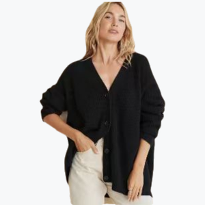 2025 automne femmes ouvert avant surdimensionné bouton léger Cardigan <span class=keywords><strong>col</strong></span> en <span class=keywords><strong>V</strong></span> en vrac tricot tricoté <span class=keywords><strong>v</strong></span>êtements d'extérieur long décontracté automne chandails - Product Image 5
