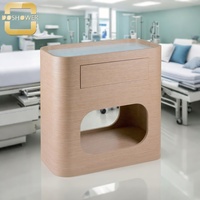 Mueble de Almacenamiento para Clínica Estética, Salón de Belleza y Spa con Lavabo, Madera Clara, Toallero Resistente para Taller o Almacén
