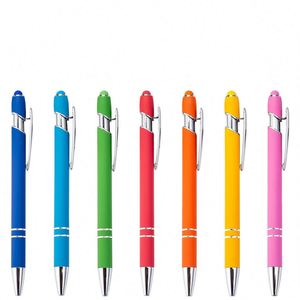 Cadeau publicitaire promotionnel, stylo à bille tactile 2 en 1, largeur d'écriture 1,0 mm, métal, plastique, logo personnalisé, couleur personnalisée, en stock - Product Image 1