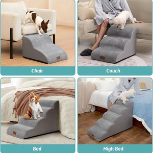 Customized <b>pet</b> climbing ladder with removable and washable non-slip multi-layer dog <b>sofa</b> steps, bunk bed foam ladder - Product Image 4