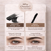 Gel Teintant Sourcils Professionnel Waterproof - Formule Végétalienne Hydratante Séchage Rapide Longue Durée pour un Maquillage des Sourcils Impeccable