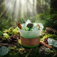 Diffuseur d'arômes en pierre de cristal naturelle de luxe, bol en verre pour huiles essentielles, ensemble d'ornements pour la maison, chambre et salon