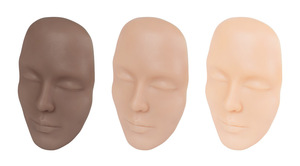ผิวหนังซิลิโคน 3 มิติ สีเข้ม สำหรับฝึกหัดการสักคิ้วแบบไมโครเบลดดิ้ง - Product Image 3