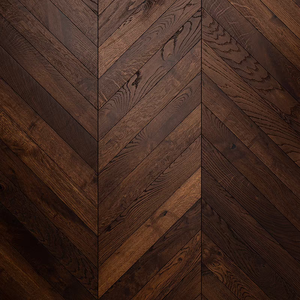 Plancher en bois d'ingénierie de style moderne Chevron, système de clic, chêne fumé carbonisé, maison, appartement, hôtel, villa, château, bureau - Product Image 1