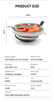 Ventilateur de refroidissement de processeur d'ordinateur en gros fabricant Dissipateur thermique de processeur de PC en aluminium à 3 broches Refroidisseur de refroidissement par air UFO Series CPU Heatsink
