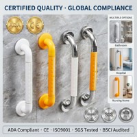 Barres d'appui droites en acier inoxydable 304 personnalisées en usine, barres de sécurité pour la douche et les toilettes, barres d'appui pour personnes âgées et handicapées