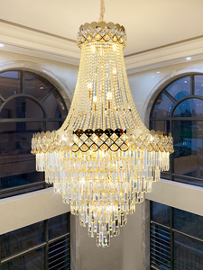 Lampade a sospensione a foglia americana oro Designer di lusso Villa Hotel <span class=keywords><strong>soggiorno</strong></span> lampada decorativa <span class=keywords><strong>lampadario</strong></span> <span class=keywords><strong>moderno</strong></span> a Led in cristallo - Product Image 2