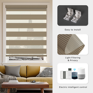SAMADHI Electric Blind Sheer Elegance Blind Roll up Shade Motorized Silhouetter Blind Sheer Shade Remote Silhouetter - Product Image 3