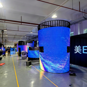 Pantalla LED Curva de 360 Grados, Cilíndrica, de Pie, para Señalización Digital - Product Image 1