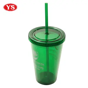 Promotional 16 Ounce Printable Tumbler Mugs with Straw