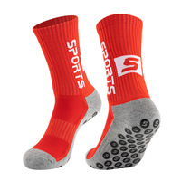 Nouveau adulte Grip anti-dérapant sport papier carte hommes chaussettes tricoté anti-dérapant Football chaussettes Football chaussettes