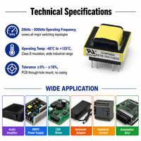 Transformateur haute fréquence EE10 EE16 EE14 EE13 Flyback 220VAC vers 12V, transformateur abaisseur de tension