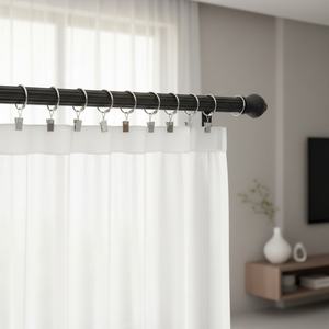 YIWANG En gros Anneaux de rideau de douche en métal ronds avec crochets et pinces - Product Image 2