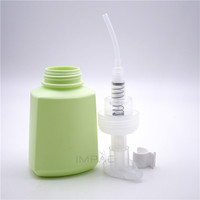 Bouteille vide en plastique vert mat pour shampoing bébé, cosmétique, avec pompe à clip, 280 ml