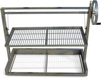 Grill Santa Maria en briques, barbecue DIY, grill argentin, grille en V, hauteur réglable, acier inoxydable, revêtement en poudre