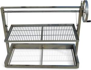 Grill Santa Maria en briques, <span class=keywords><strong>barbecue</strong></span> DIY, grill argentin, grille en V, hauteur réglable, acier inoxydable, revêtement en poudre - Product Image 2