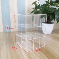 Organisateur de marqueurs à niveaux en acrylique moderne de luxe personnalisé avec surface polie, pré-assemblé pour comptoir/bureau