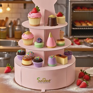 Sunshine Customized Portable <b>Transparent</b> Egg Roll Packaging <b>Box</b> Long Swiss Roll Baked Pastry Portable <b>Box</b> with Handle - Product Image 4