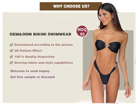 Nieuwe zwarte bikini zonder rug, driehoekige halternek, lage taille, sexy print, effen kleur, micro tweedelig badpak, snel drogend