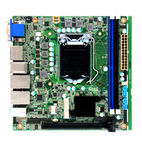 Papan ITX Mini LGA 1151 H110 generasi ke-6 ke-7 murah 2 Lan 6 * Com DDR4 VGA 1 * PCIE3.0 3 * Display Mini Motherboard ITX untuk kios