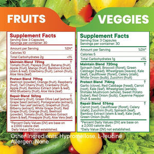 Private Double Taste frutta e verdura Caspules integratore alimentare salutare doppie <span class=keywords><strong>capsule</strong></span> multifunzione frutta e verdura - Product Image 2