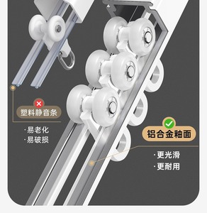 Luxury Top-mounted Side-mounted Aluminum Modern Durable Customizable Length Curtain Track Extending Rods Wall <b>Brackets</b> Earth Day - Product Image 3