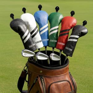 Housse de protection en cuir PU durable imprimée par transfert thermique personnalisée pour clubs de golf (driver et bois) – Protection toutes saisons – Vente en gros - Product Image 1