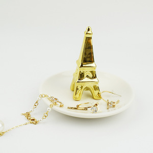 Bandeja de cerámica 3D con forma de elefante para pintalabios, plato blanco para adornos, pequeño organizador de joyas para decoración de tocador, regalo - Product Image 1