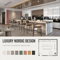 Service de design d'intérieur pour appartement moderne avec aménagement de salon et visualisation 3D