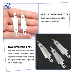 Dụng cụ luồn chỉ thêu, dụng cụ luồn kim thêu chữ thập, dụng cụ luồn chỉ bằng thép không gỉ cho kim mắt lớn, dùng cho may vá tự làm - Product Image 3