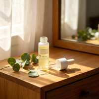 Botol Serum Kaca Grosir Botol Lotion Kaca Silinder Botol Kosmetik Kaca Bulat Perawatan Permukaan Warna Kustom