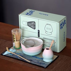 Boîtes d'accessoires pour le thé <span class=keywords><strong>Matcha</strong></span> de qualité japonaise, 7 pièces, logo personnalisé, bols en céramique, outils <span class=keywords><strong>Matcha</strong></span> Kit Set de fouet - Product Image 5