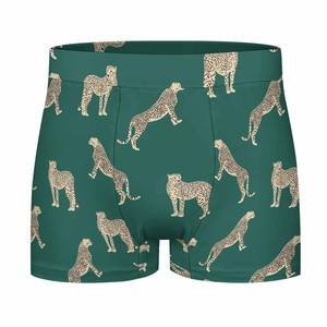 Erkek orta katlı Boxer pantolon nefes yaz spor şort ile Trendy süblimasyon baskı örme orta bel iç çamaşırı - Product Image 3