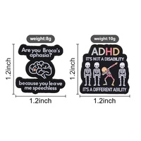 Épinglette décorative en émail sur le thème de la sensibilisation à la santé mentale, avec motif squelette et slogan, pour sac à dos, veste, sac, accessoire de mode et ornement