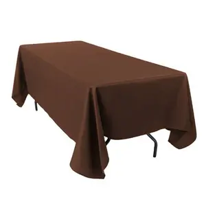 ตาราง6ฟุตในผ้าปูโต๊ะสีขาวโพลีเอสเตอร์ล้างทำความสะอาดได้ผ้าปูโต๊ะสี่เหลี่ยมผืนผ้า Reador ขายส่ง