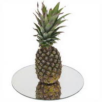 Présentoir de buffet rond en acrylique effet miroir argenté, support décoratif pour buffet, idéal pour mariages, fêtes et pâtisseries
