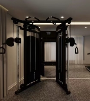 SK Commercial Pin Loaded Functional Trainer Compact Dual Adjustable Pulley Cable Machine pour la musculation en salle de sport et à domicile