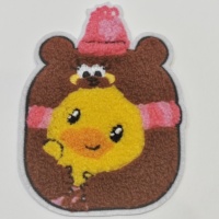 Patch thermocollant de broderie Bigfoot en dessin animé Patchs tissés en tissu personnalisé 3D en feutre pour vêtements pour chapeaux Design en forme d'étoile