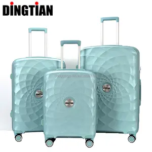 Luxo 1 Set 3 Pcs Travel Trolley Bags Vintage Trendy PP Carry On Bagagem Plastic Suitcase Sets Com 12/14 Polegada Maquiagem Boxs