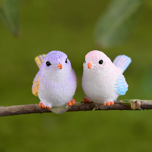 Colorful Cute <b>Bird</b> Resin Figurine Miniatures Mini Animal Charm Ornaments for Landscape <b>Decorations</b> DIY Accessories - Product Image 5