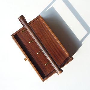 Goodbye Wooden Jewelry Box <b>With</b> Handle Chinese Style Multi Layer <b>Storage</b> Organizer For <b>Dressing</b> <b>Table</b> 28x18x24cm Dark Brown - Product Image 4