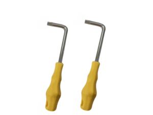 طقم مفكات براغي بمقبض بلاستيكي أصفر، مفتاح على شكل حرف L برأس زهرة البرقوق، قفل ثلاثي البطاقات T30، أدوات قفل بآلية الشد، مقاسات مترية مسطحة - Product Image 5