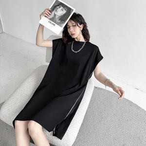 欧迪娜时尚新款女装宽松拉链短袖t恤休闲女装 - Product Image 6