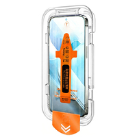 Kit d'installation de film protecteur d'écran HD transparent sans bulles avec applicateur à alignement automatique et verre trempé pour chambre anti-poussière
