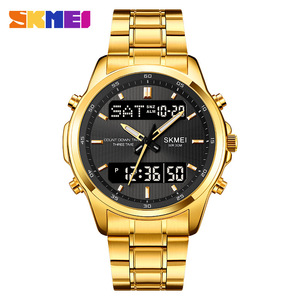 MIZUMS Men's Dual Display Digital Sports Watch Stainless Steel Waterproof Wristwatch for Outdoor & Commuting with <b>Alarm</b> Feature - Product Image 5