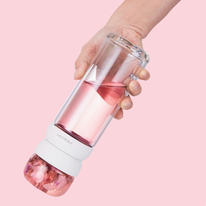 PINKAH 330 מ""ל נגד כוויות בקבוק זכוכית בורוסיליקט עם קיר כפול עם חליטת תה בודדת שתייה ישירה למבוגרים לסיורים - Product Image 3