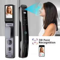Glomarket Security Interphone visuel entièrement automatique Serrure intelligente Reconnaissance faciale 3d Empreinte digitale biométrique Cerradura Inteligente