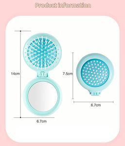 Gmagic Hot Sale Foldable Hair <strong>Comb</strong> Detangling Tangle Hairbrush for Women ABS Anti-static Detangling Hair Brush - Product Image 6