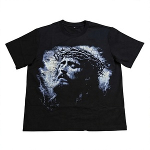 Factory Custom T-shirt Hip Hop <b>Punk</b> Style High Quality Digital Printed Graphic American Streetwear Men <b>TShirt</b> Tee - Product Image 1