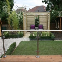 Système de garde-corps d'escalier en verre Balustrade en verre de balcon Rampe en acier inoxydable 304 brossé Pinces à verre
